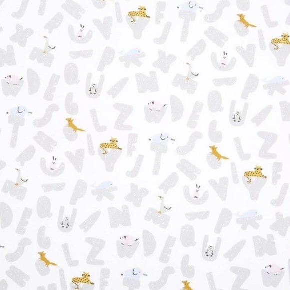 aden + anais Essentials Classic Crib Sheets 2 pack 100% Cotton Alphabet Animals - Picture 5 of 8